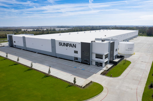 Exterior of SUNPAN’s new 200,000 square foot warehouse in Houston.