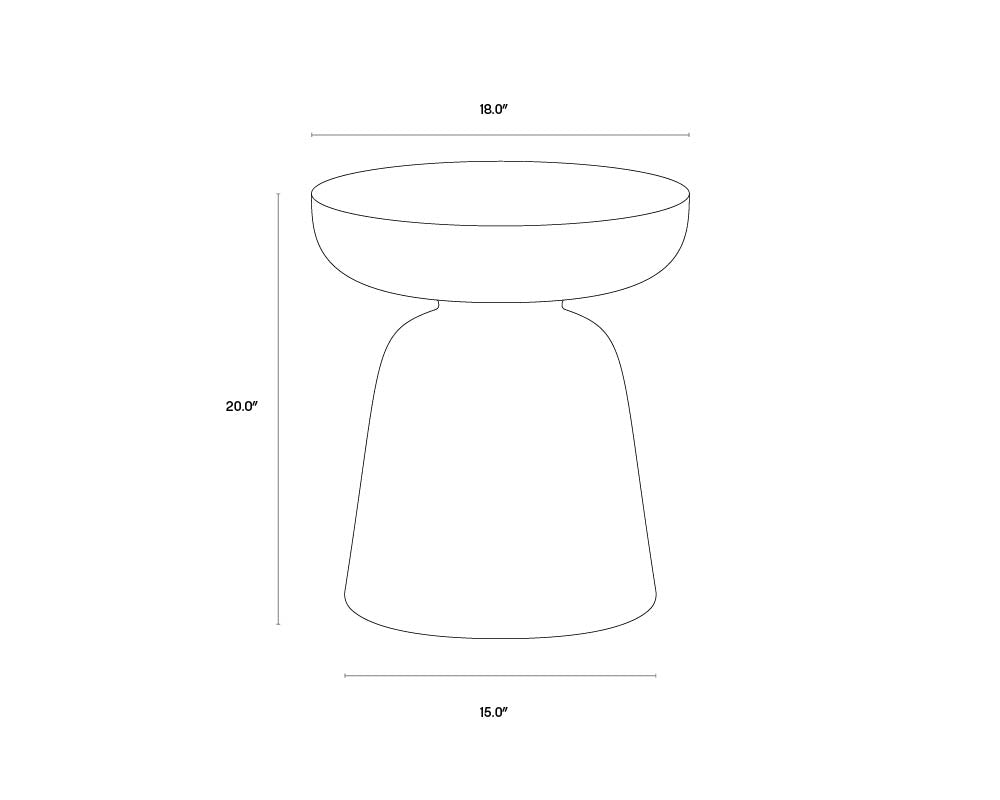 A wireframe image of the product with dimensions shown
