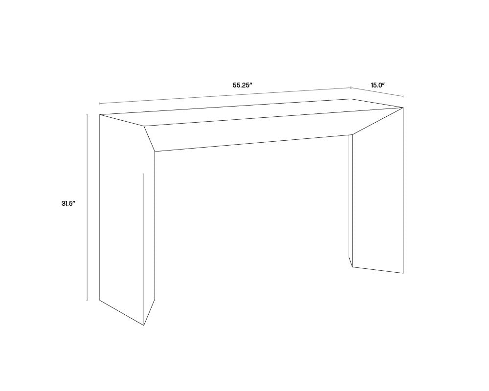 A wireframe image of the product with dimensions shown