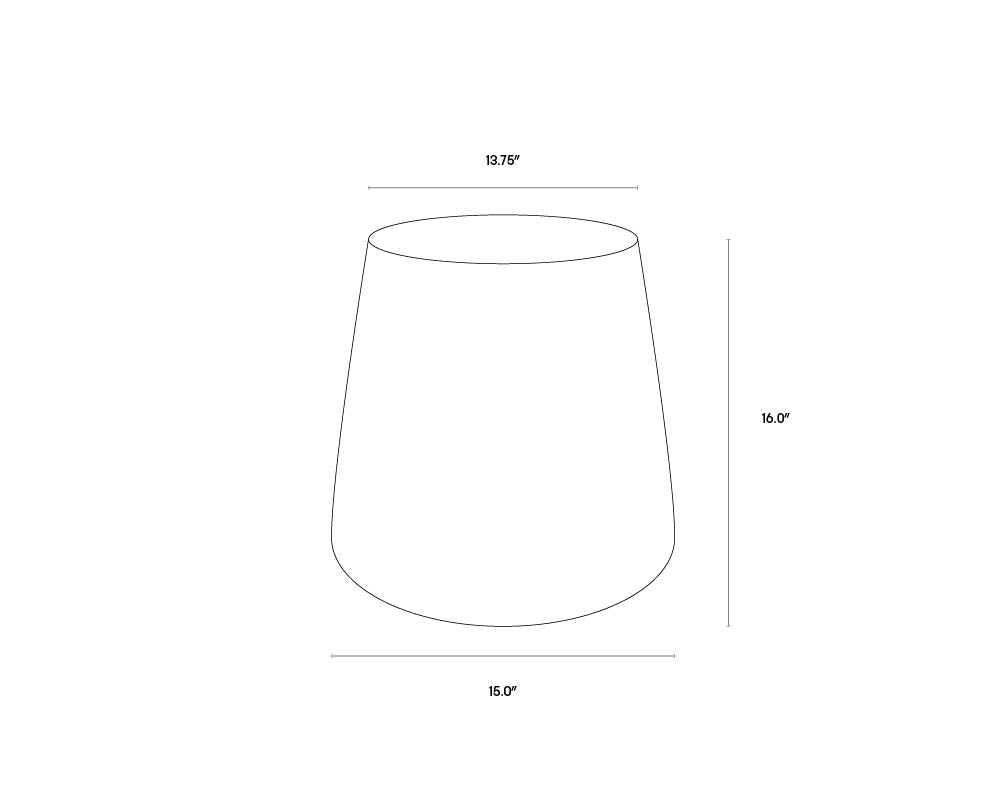 A wireframe image of the product with dimensions shown