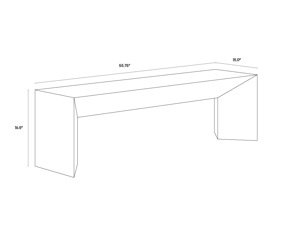 A wireframe image of the product with dimensions shown