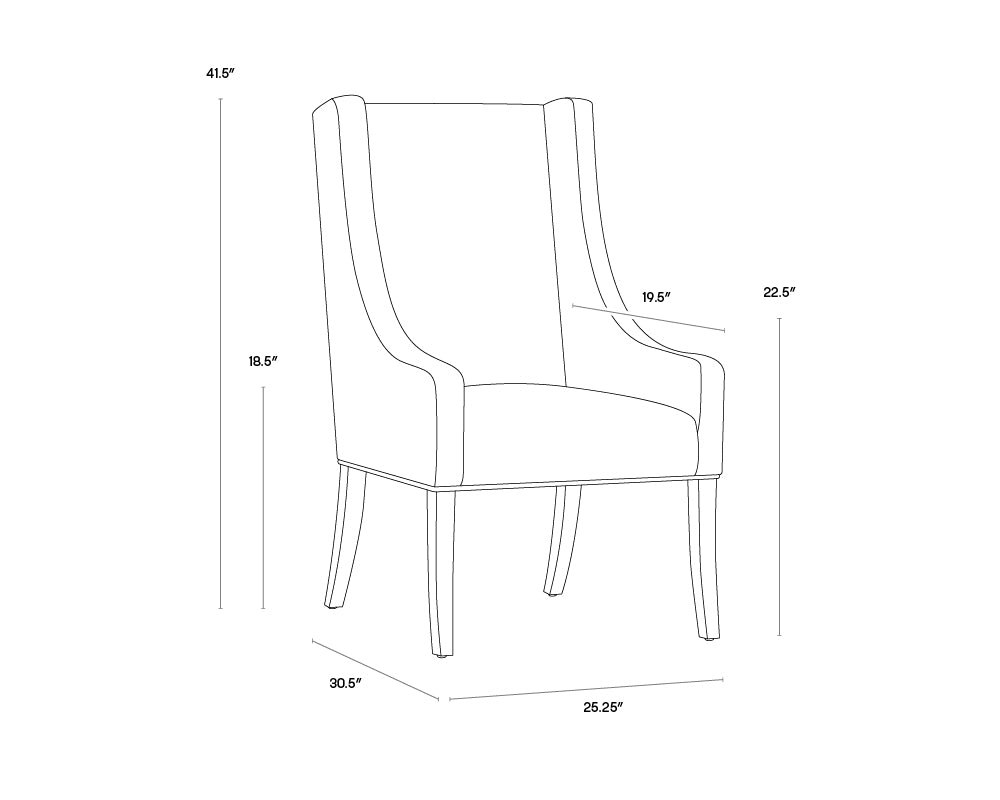 A wireframe image of the product with dimensions shown