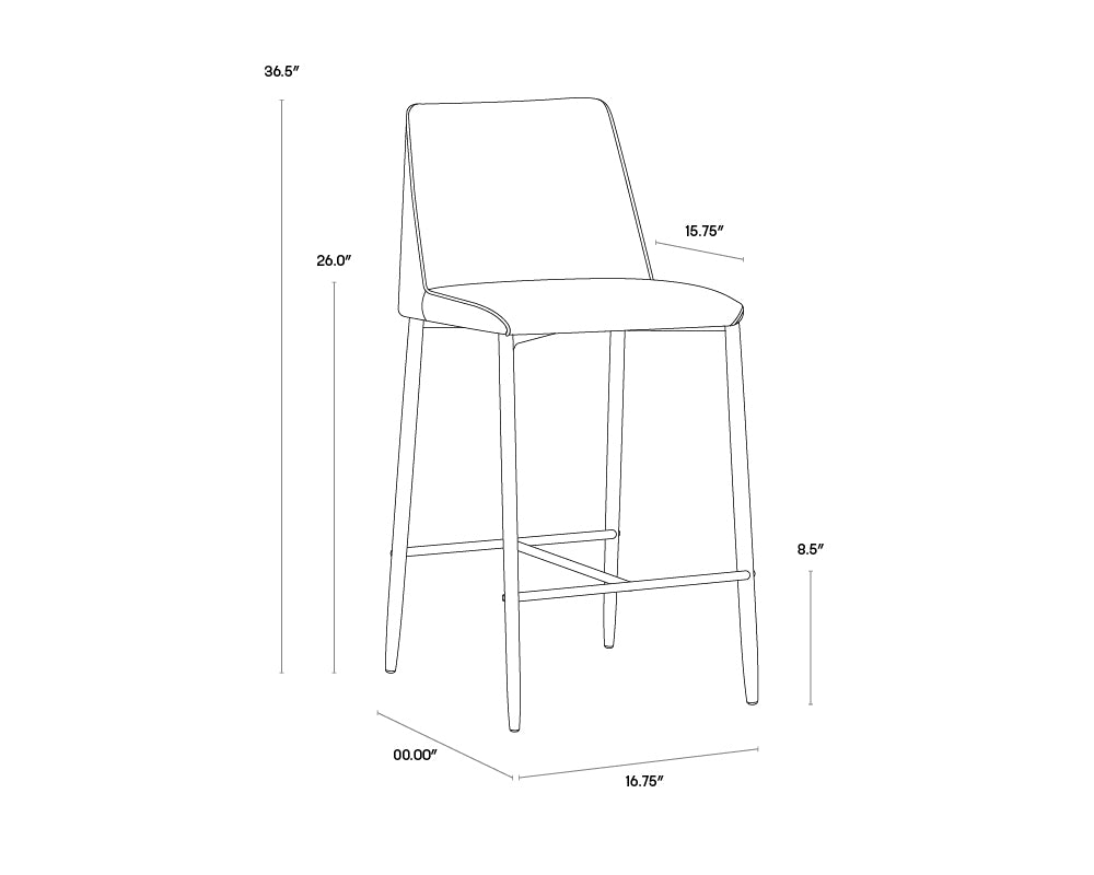 A wireframe image of the product with dimensions shown