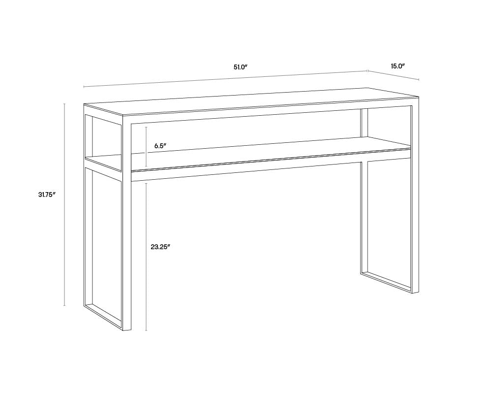 A wireframe image of the product with dimensions shown