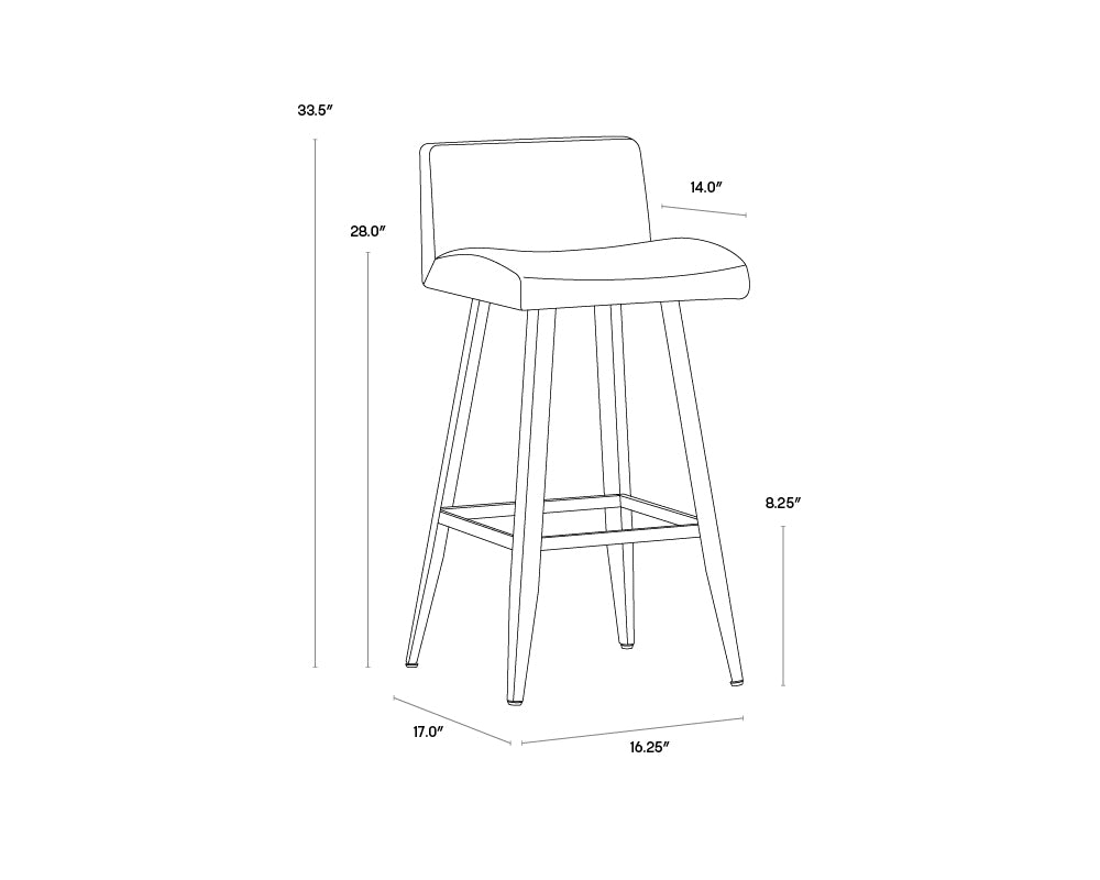 A wireframe image of the product with dimensions shown