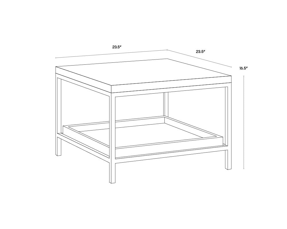 A wireframe image of the product with dimensions shown