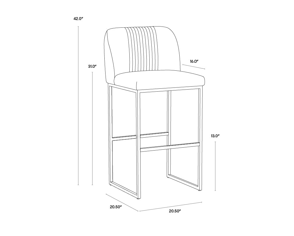 A wireframe image of the product with dimensions shown