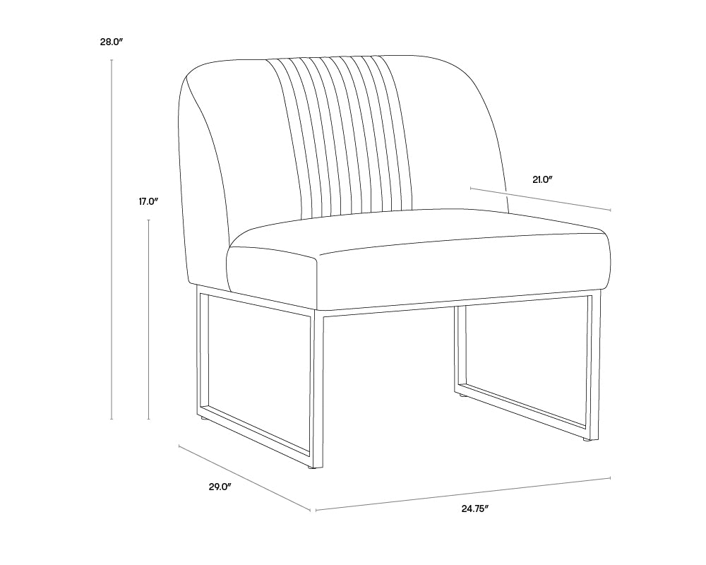 A wireframe image of the product with dimensions shown