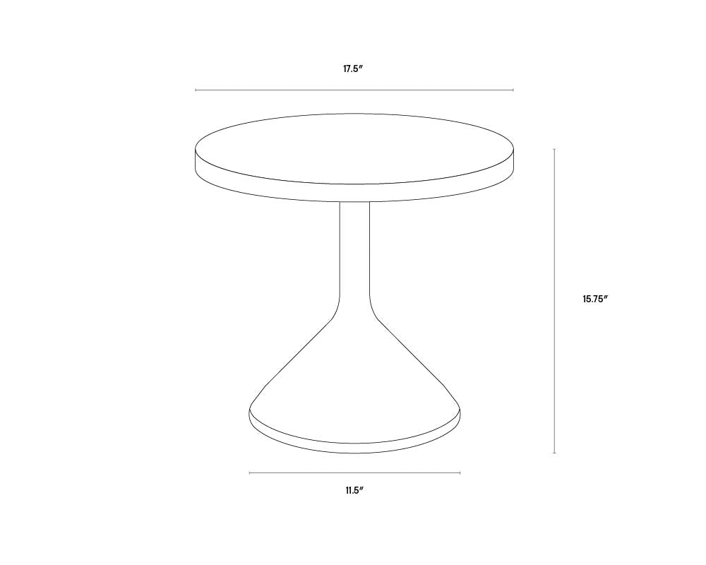 A wireframe image of the product with dimensions shown