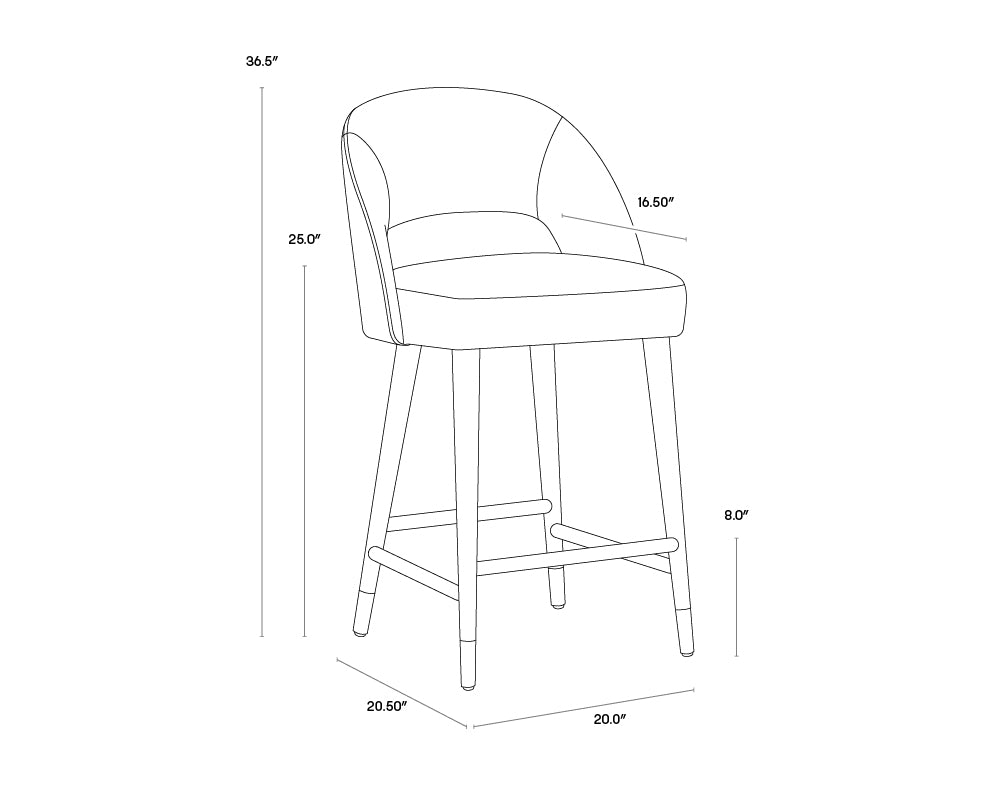 A wireframe image of the product with dimensions shown