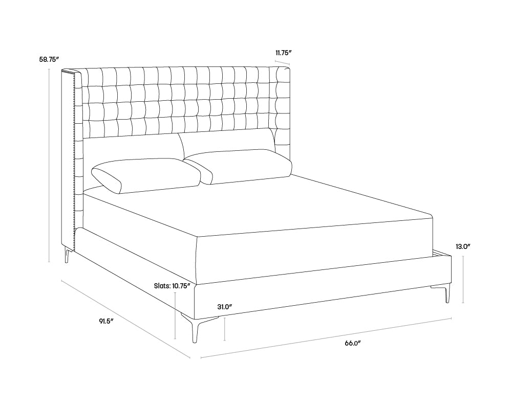 A wireframe image of the product with dimensions shown