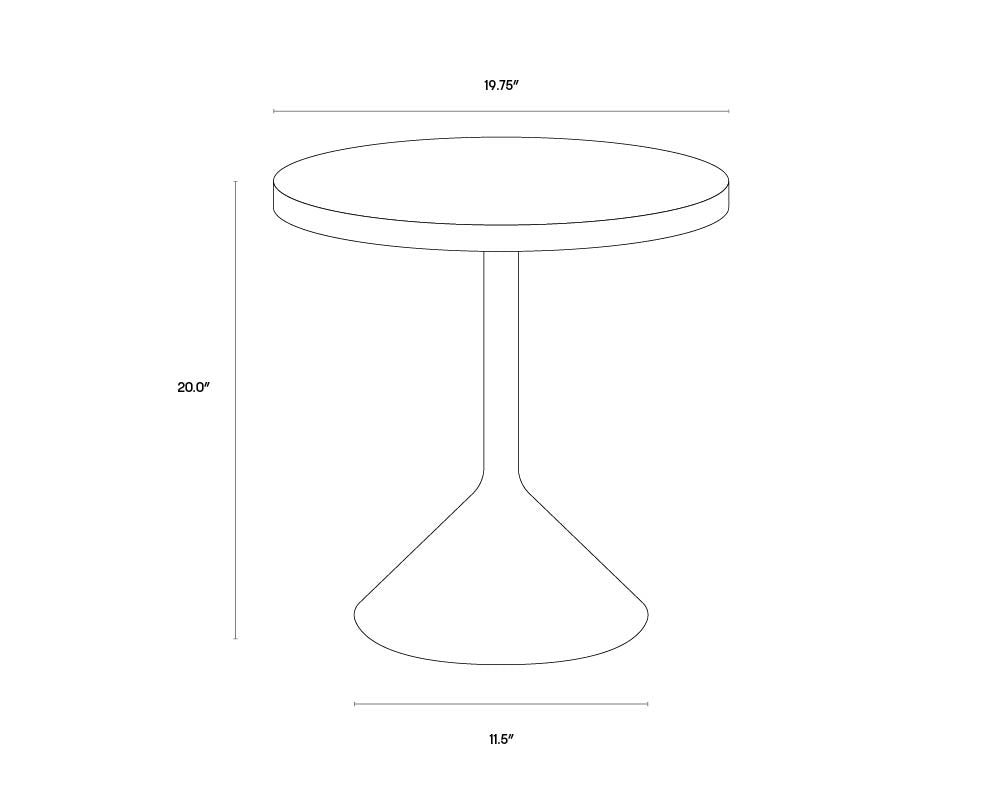 A wireframe image of the product with dimensions shown