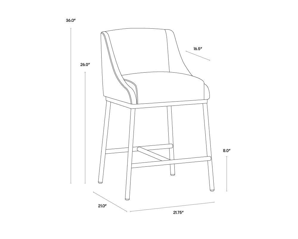 A wireframe image of the product with dimensions shown