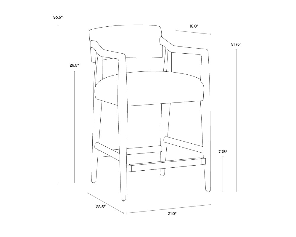 A wireframe image of the product with dimensions shown