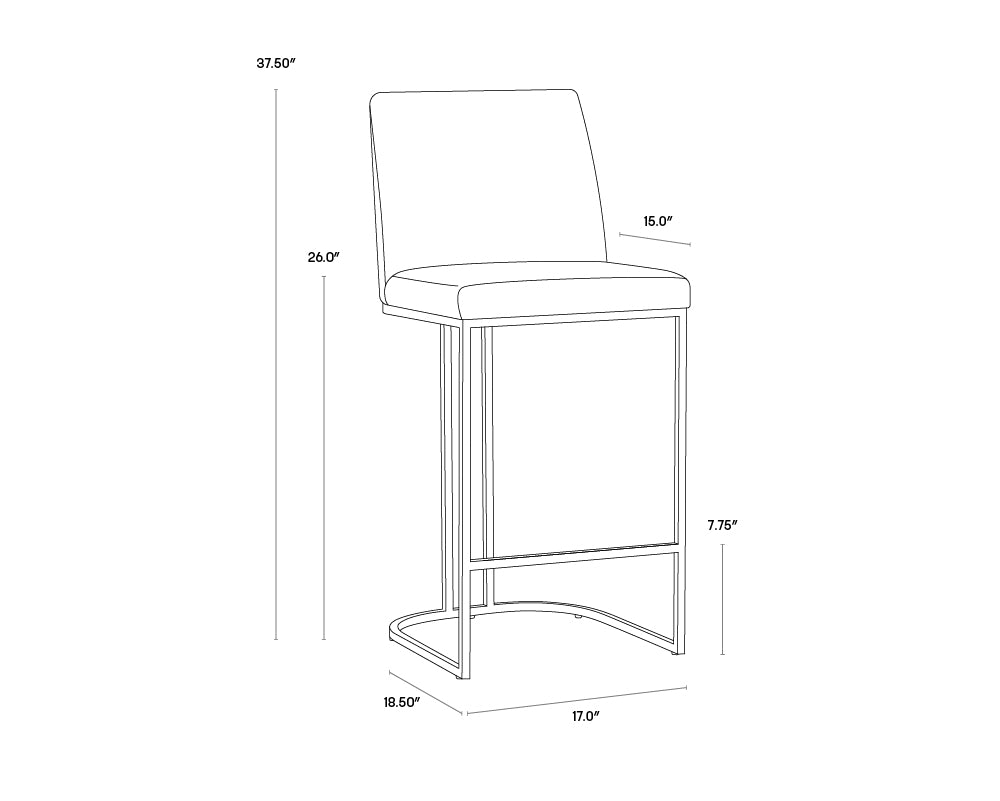 A wireframe image of the product with dimensions shown