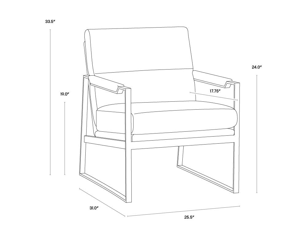 A wireframe image of the product with dimensions shown