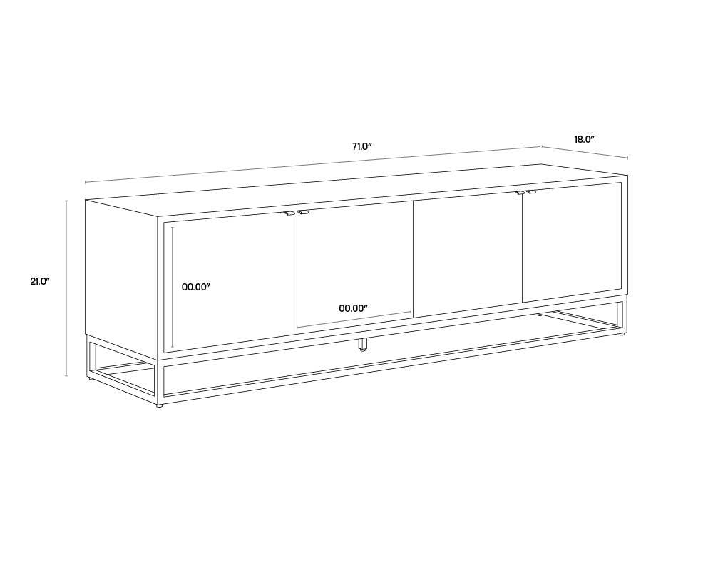 A wireframe image of the product with dimensions shown