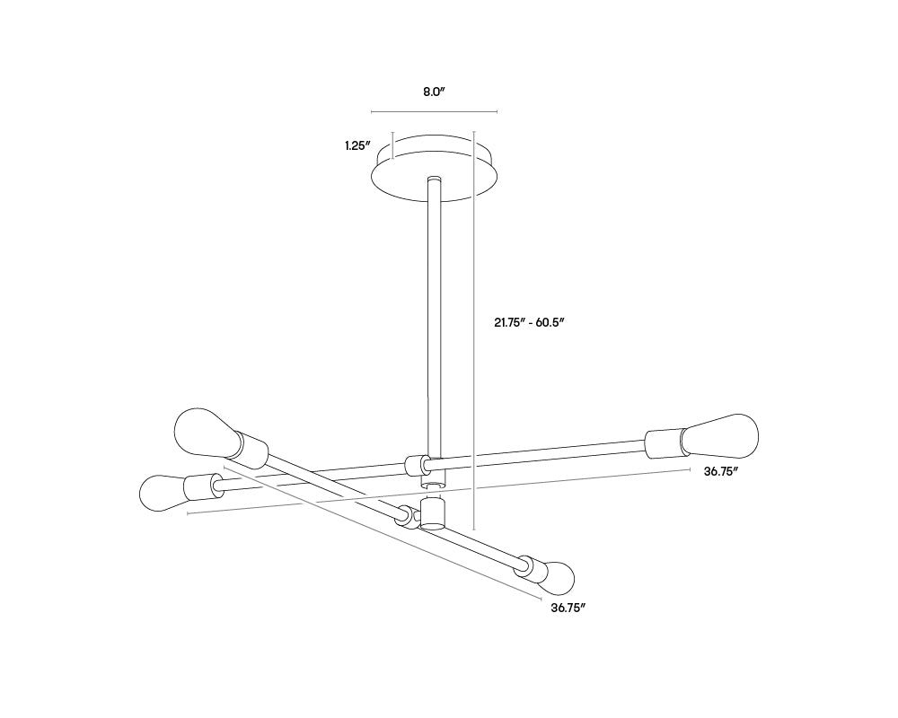 A wireframe image of the product with dimensions shown