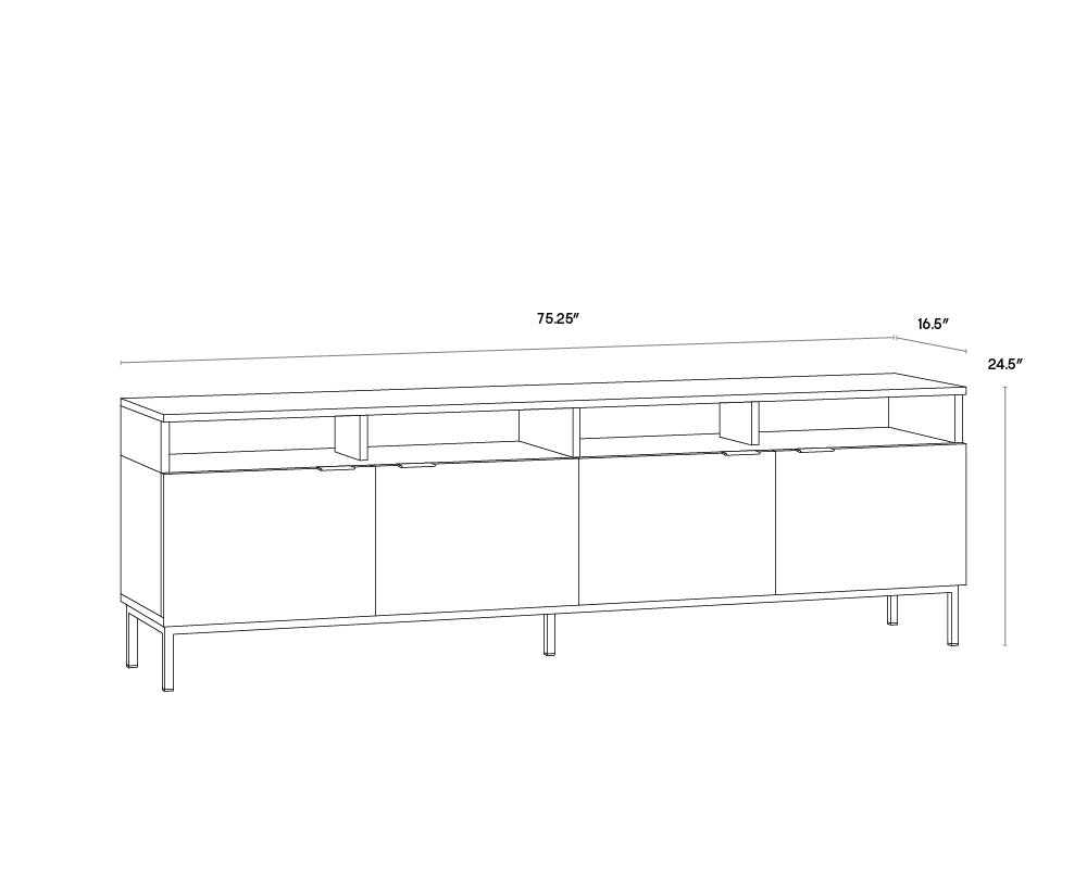 A wireframe image of the product with dimensions shown