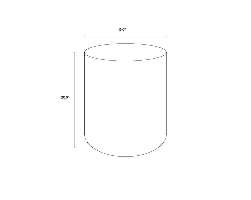 A wireframe image of the product with dimensions shown