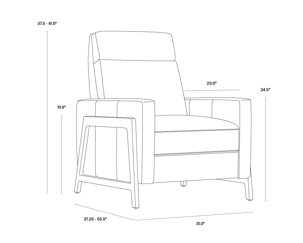 A wireframe image of the product with dimensions shown