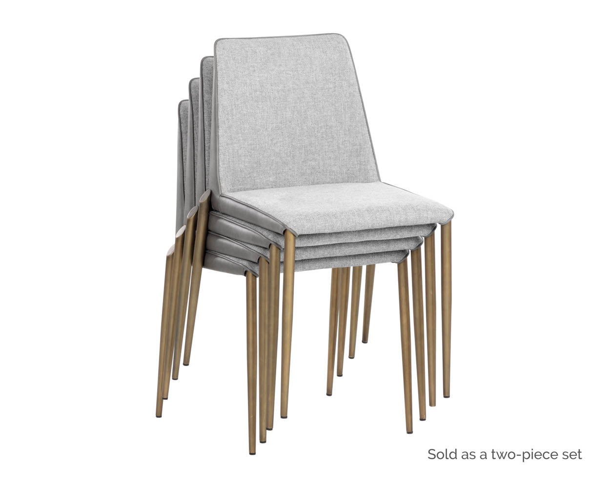 Renee Stackable Dining Chair - Antique Brass