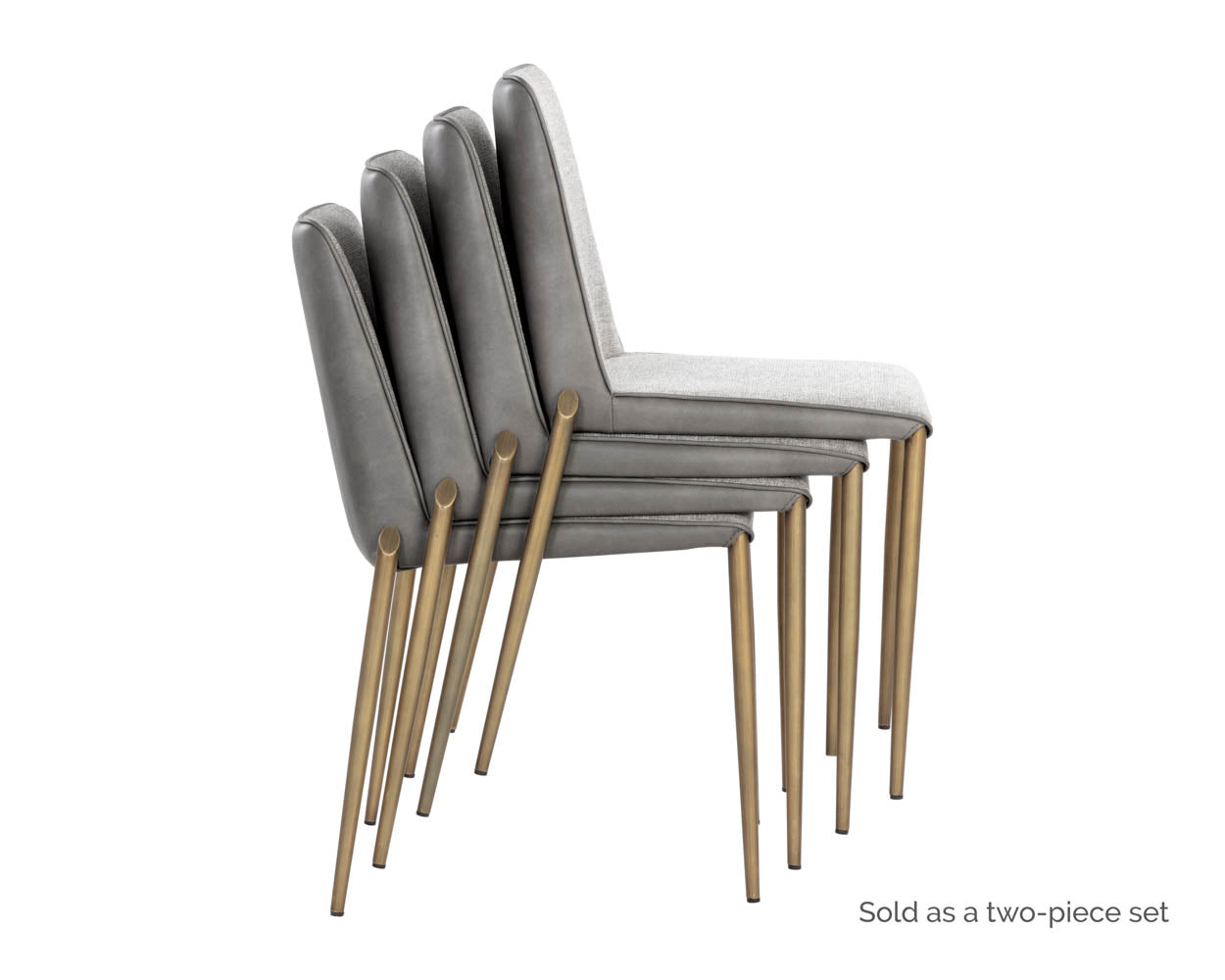 Renee Stackable Dining Chair - Antique Brass