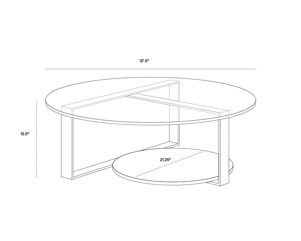 A wireframe image of the product with dimensions shown