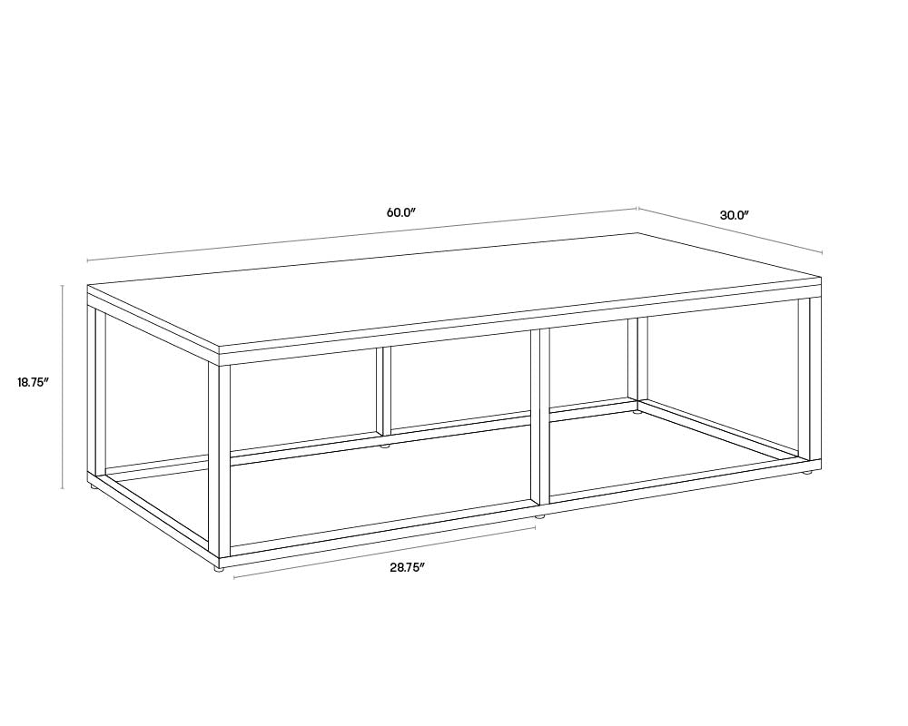 A wireframe image of the product with dimensions shown