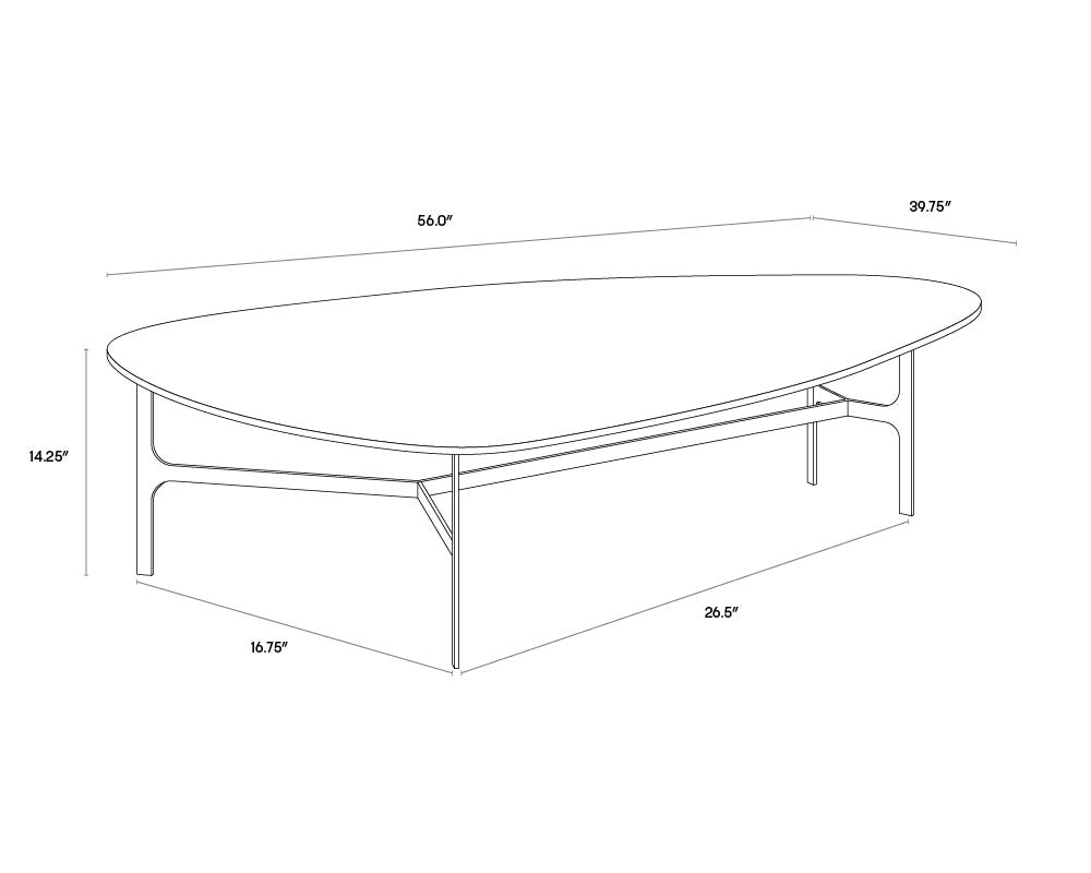 A wireframe image of the product with dimensions shown