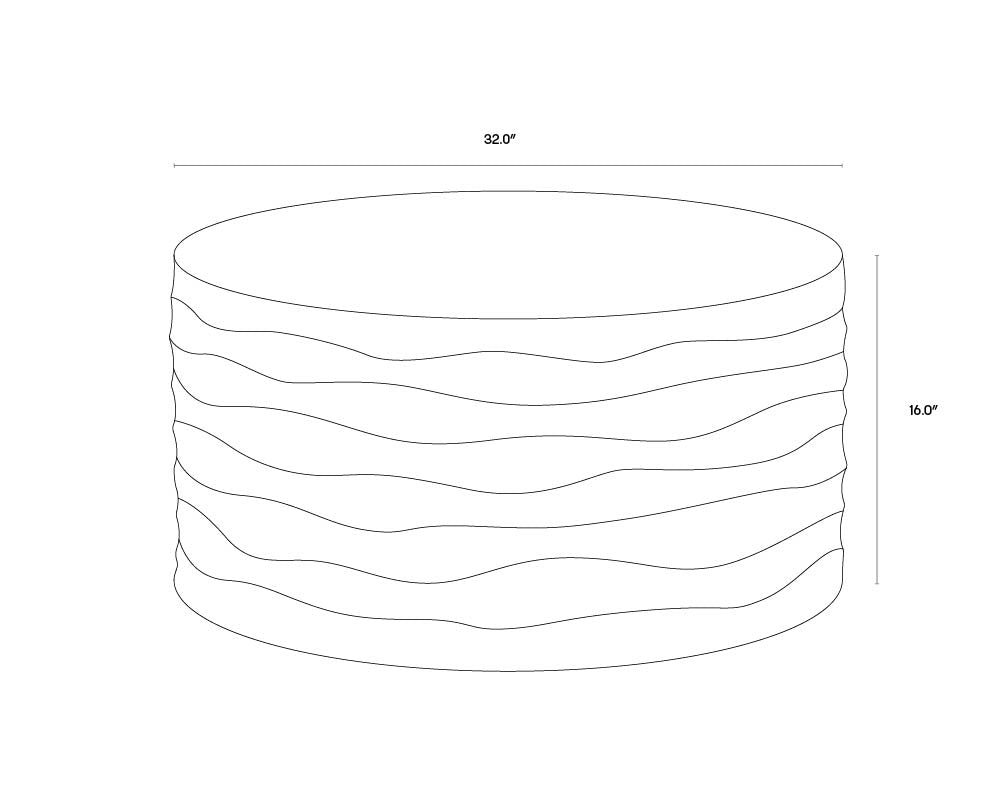 A wireframe image of the product with dimensions shown