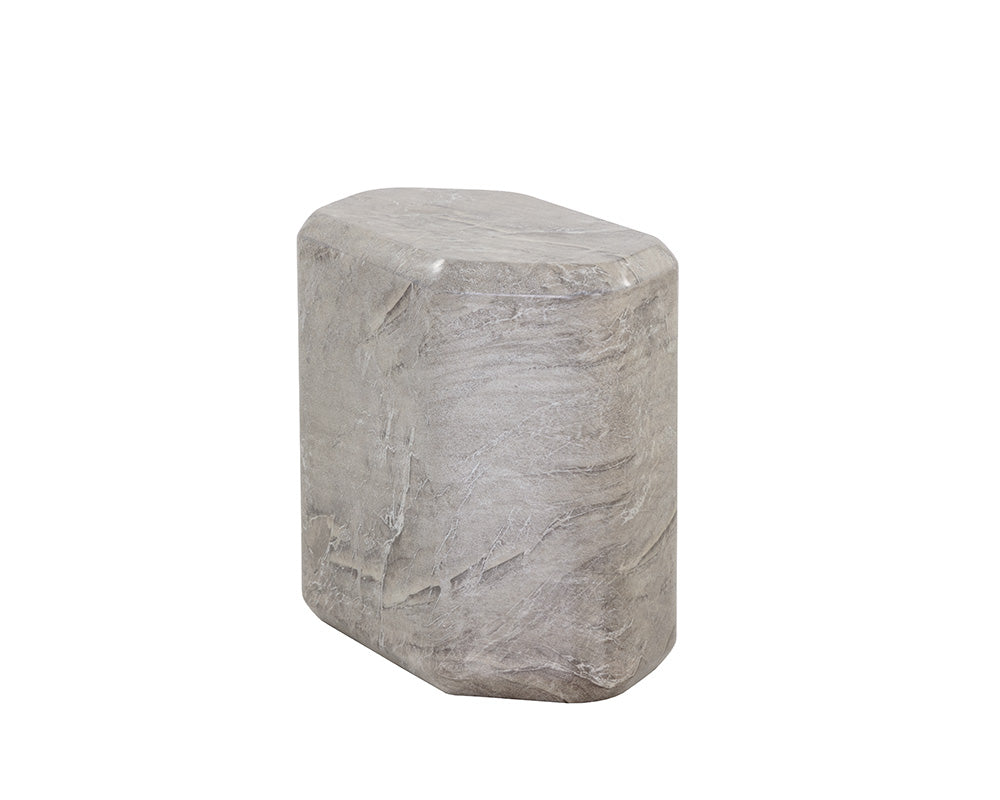 Spezza Side Table - Marble Look - Low