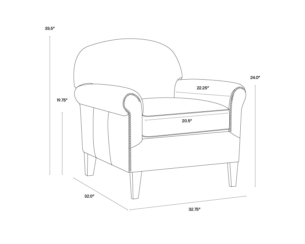 A wireframe image of the product with dimensions shown