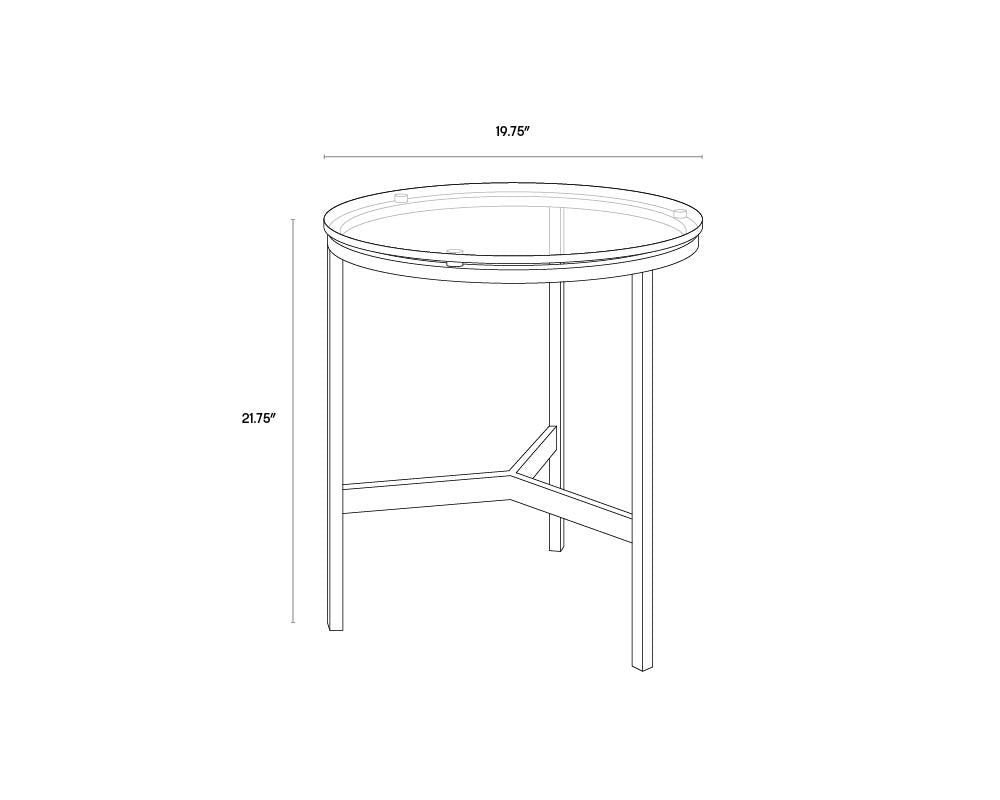 A wireframe image of the product with dimensions shown