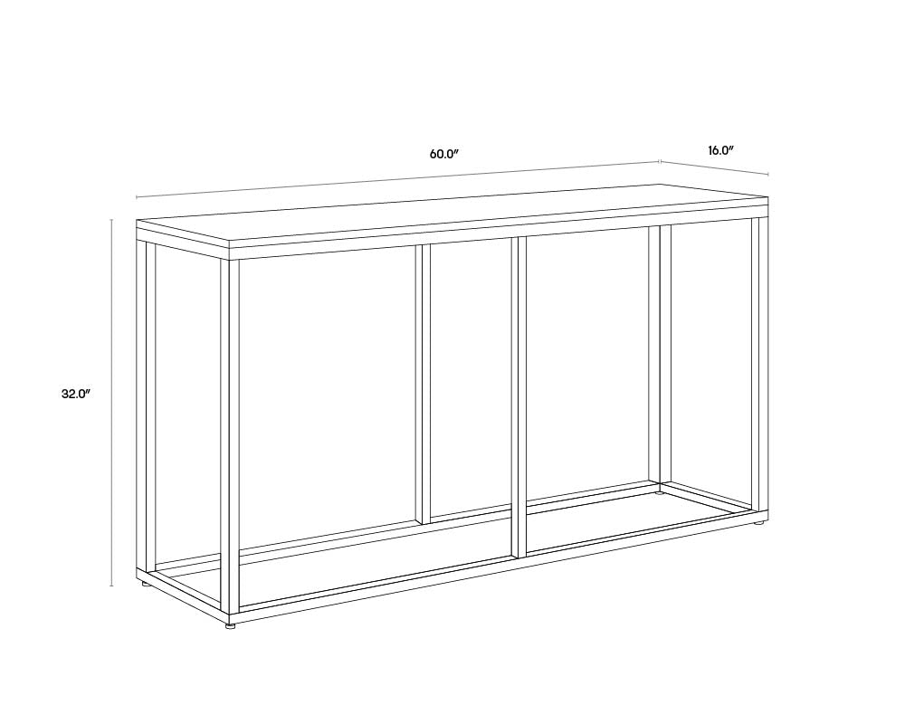 A wireframe image of the product with dimensions shown