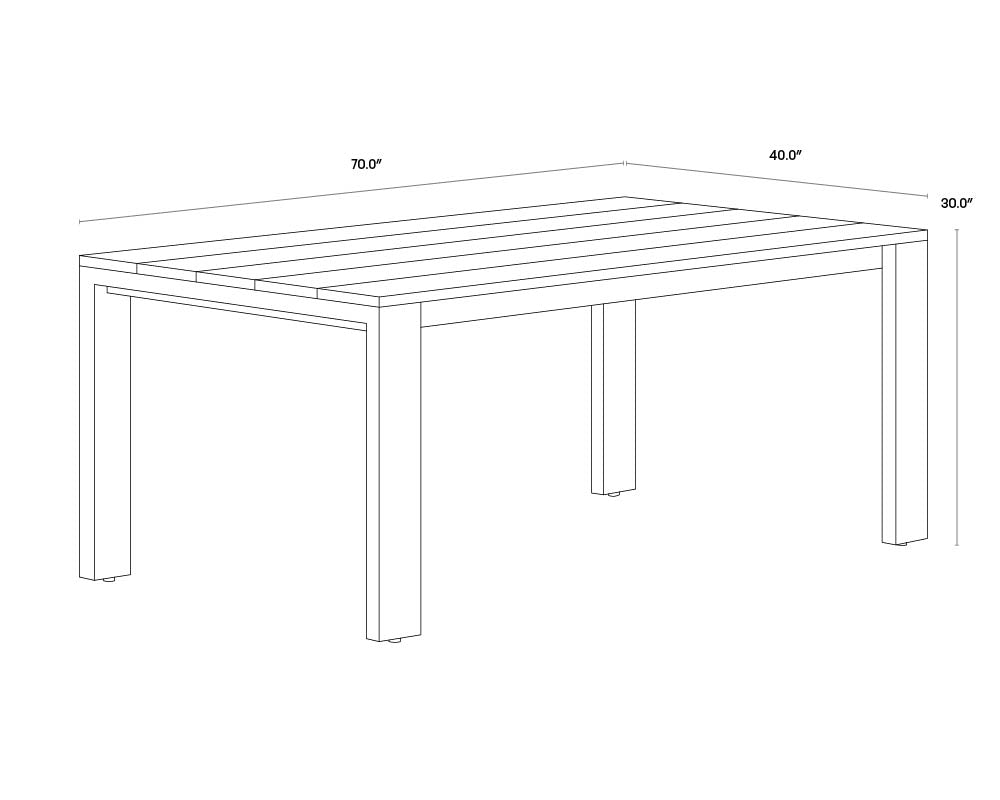 A wireframe image of the product with dimensions shown