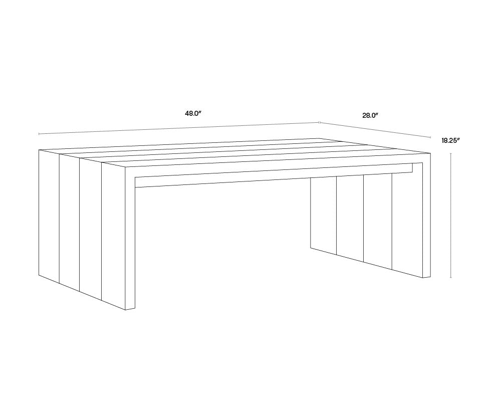 A wireframe image of the product with dimensions shown