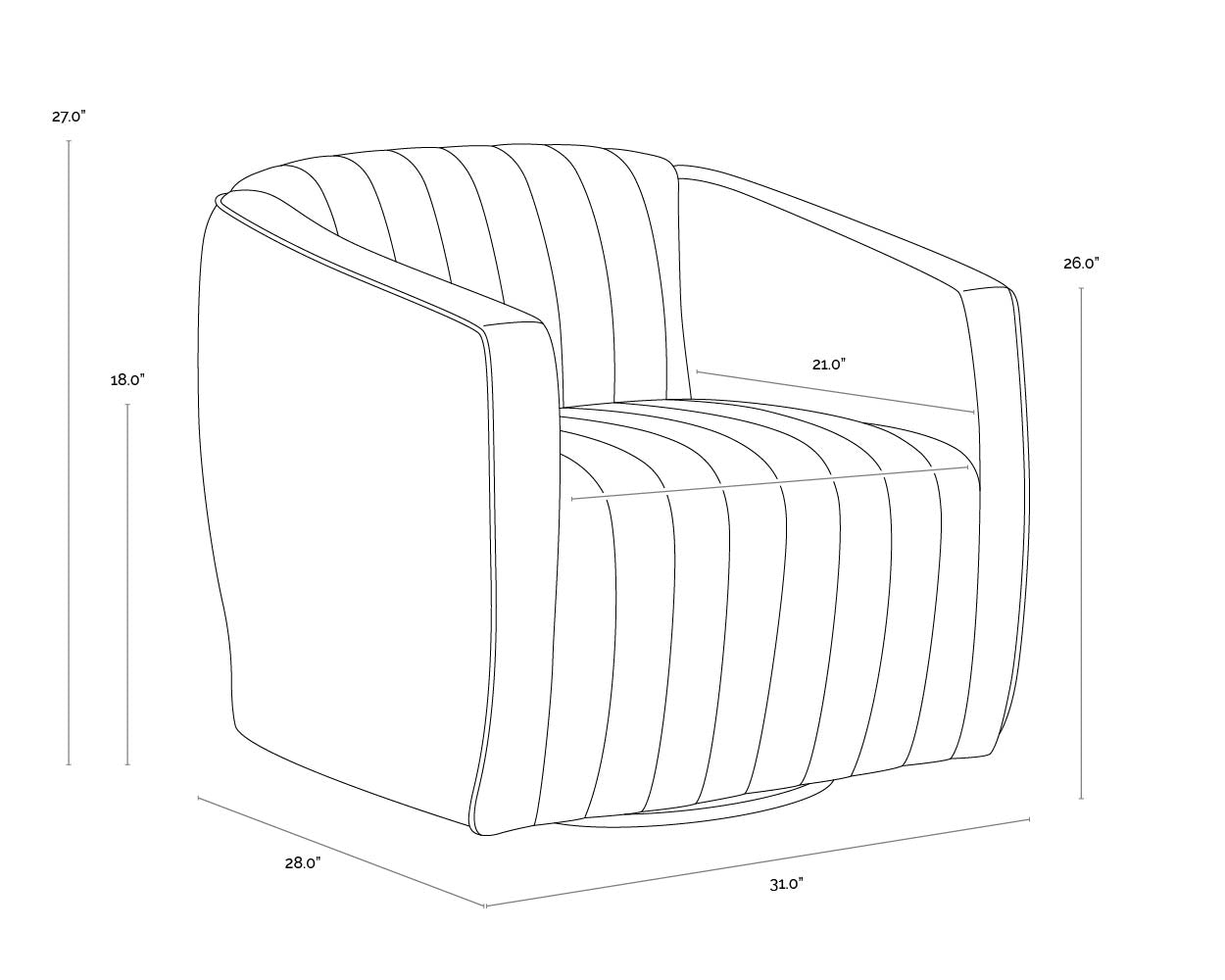 A wireframe image of the product with dimensions shown