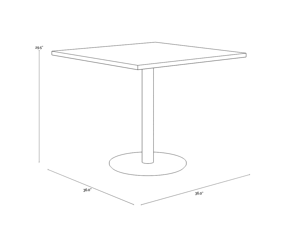 A wireframe image of the product with dimensions shown