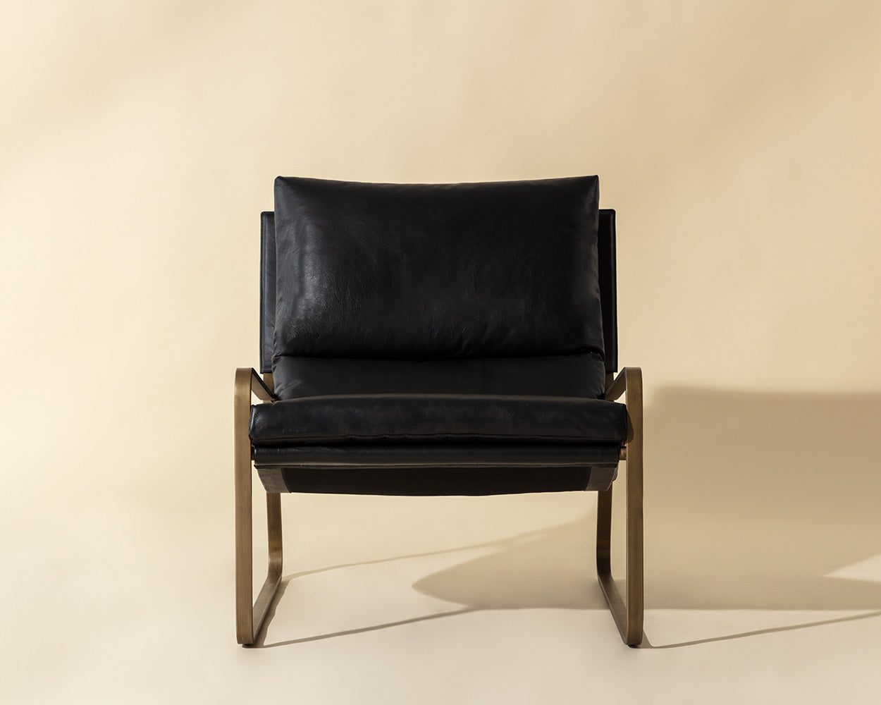 Zancor Lounge Chair - Antique Brass