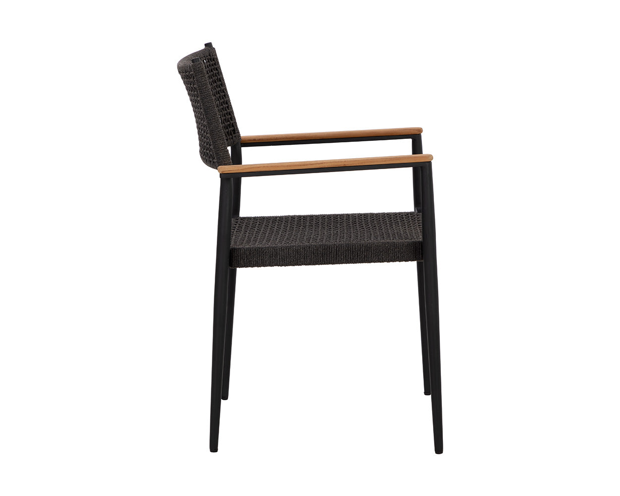 Nava Stackable Dining Armchair  - Black