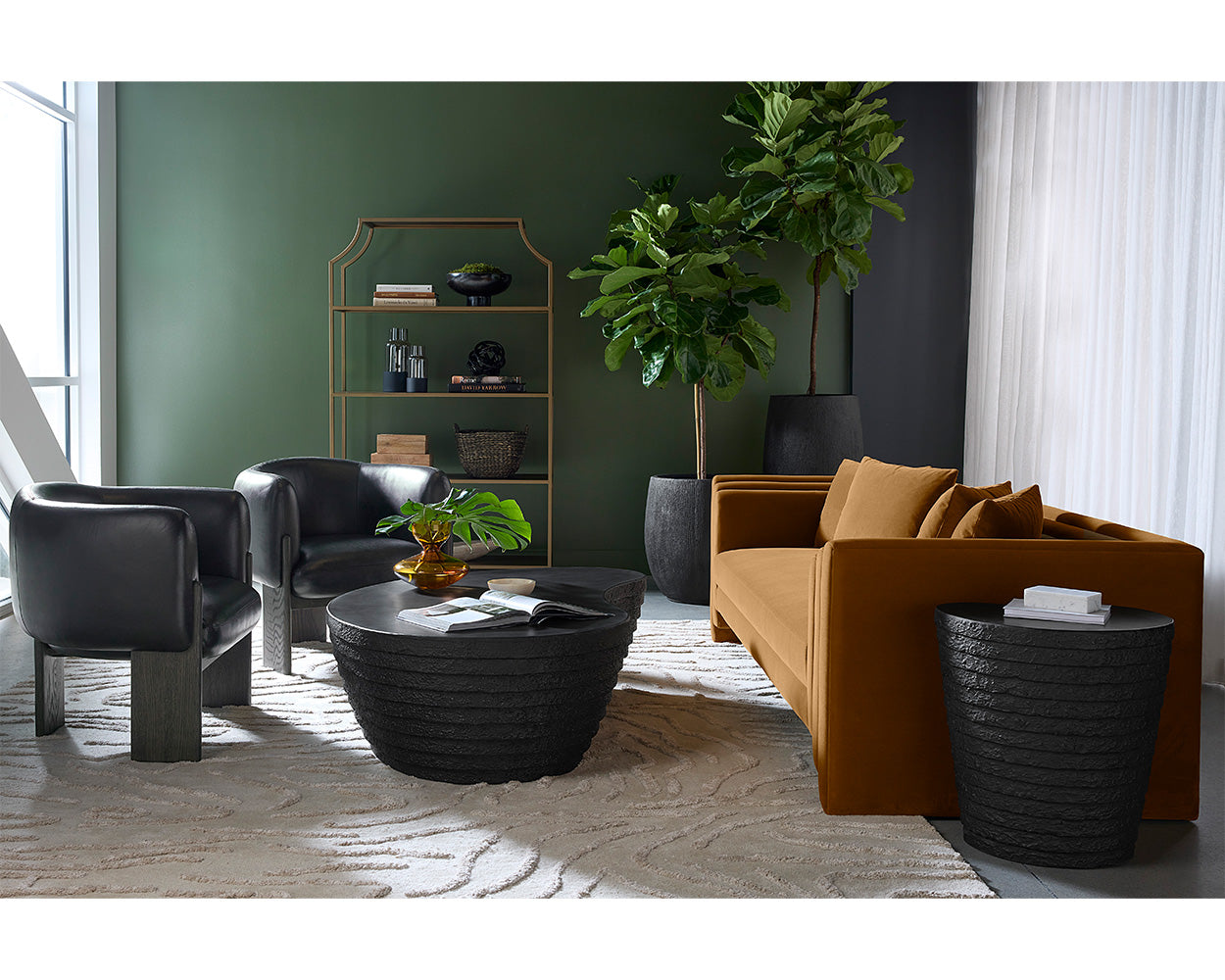 Trine Lounge Chair - Dark Brown