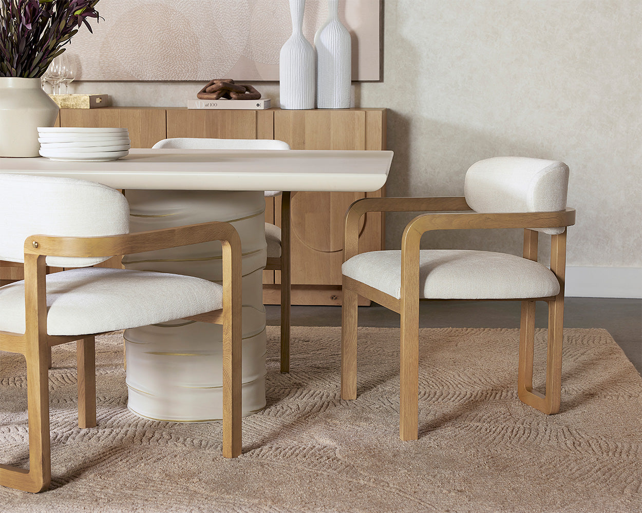 Madrone Dining Armchair - Rustic Oak