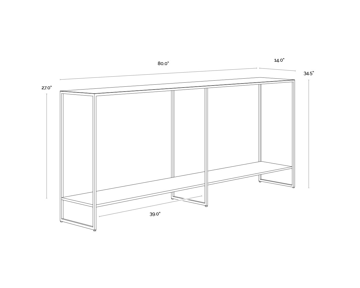 A wireframe image of the product with dimensions shown