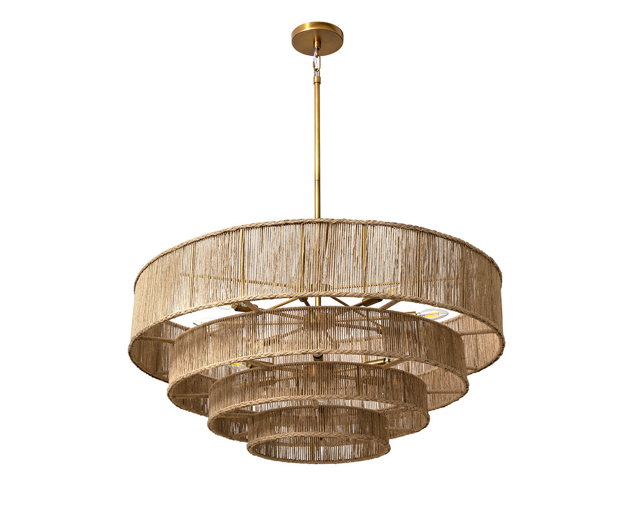 Lumina Chandelier - Natural Jute