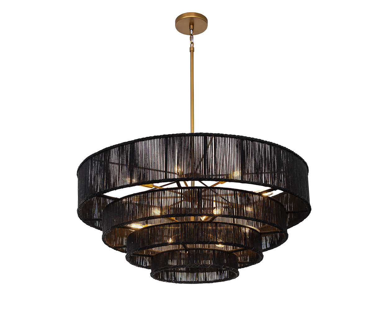 Lumina Chandelier - Black Jute