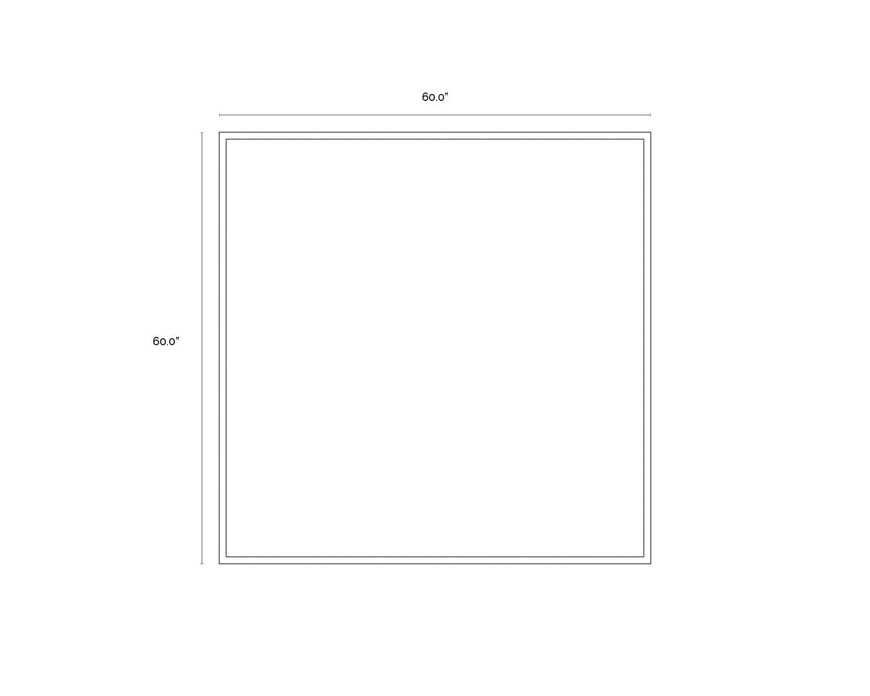 A wireframe image of the product with dimensions shown