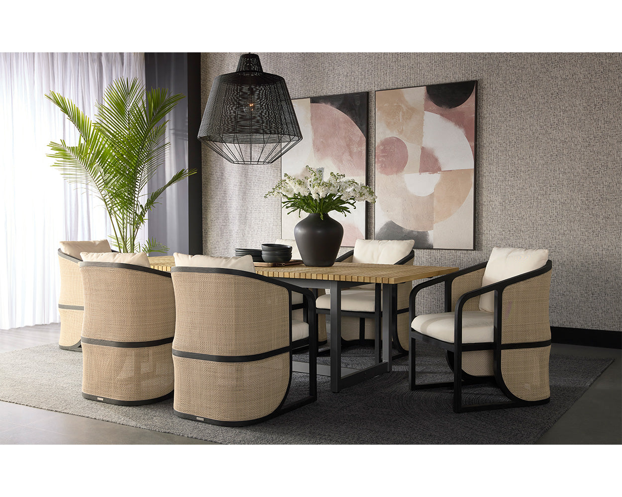 Miami Vice (set Of 2) - 40" X 60" - Charcoal Floater Frame