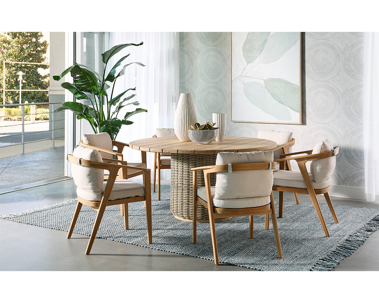 Calm Reflection (Set Of 2) - 40" X 50" - Natural Floater Frame