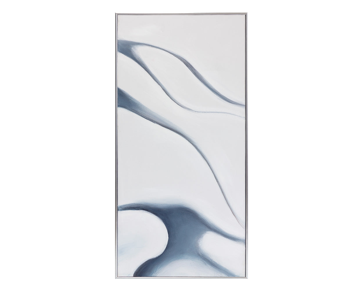 Meditation (set Of 3) - 30" X 60" - Silver Floater Frame